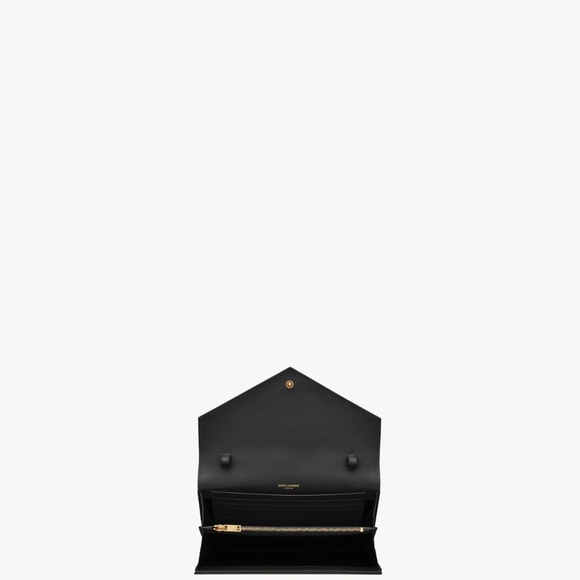 Classic Cassandre Chain Wallet in Grain De Poudre Leather - Picture 2 of 5